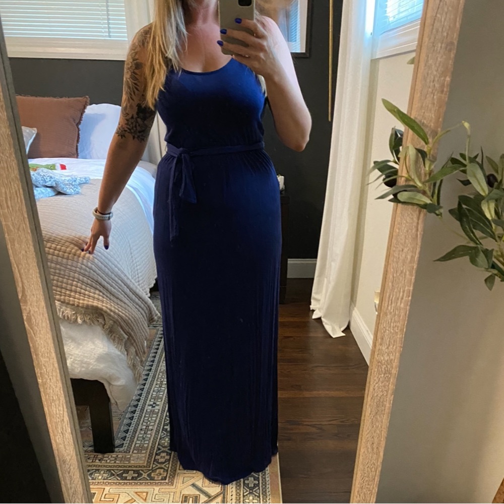 Forever 21 Navy Jersey Maxi Dress - Sz Medium